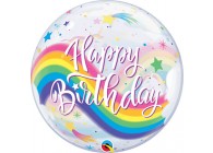 Sempertex-Folie-Betallic-Anagram-Flexmetal-Balloons-Shape-Bubbles-Unicorn Rainbow Birthday
