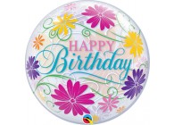 Sempertex-Folie-Betallic-Anagram-Flexmetal-Balloons-Shape-Bubbles-Happy Birthday Flowers and Filigree