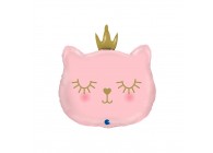 Sempertex-Folie-Betallic-Anagram-Flexmetal-Balloons-Shape-Pink Cat Princess-