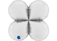 Sempertex-Folie-Betallic-Grabo-Flexmetal-Balloons-Shape-Deco-Base Round-Satin White-26inch