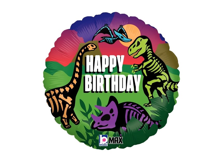 Sempertex-Folie-Betallic-Anagram-Flexmetal-Balloons-Shape-Jurassic Birthday