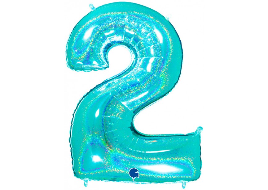 Sempertex-Folie-Betallic-Anagram-Flexmetal-Balloons-Shape-Glitter Tiffany-Number 2