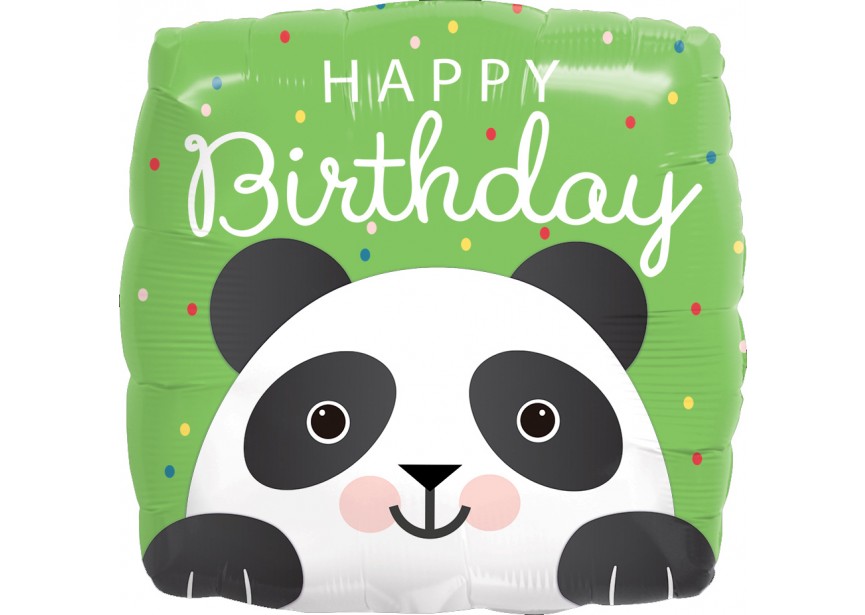 Sempertex-Folie-Betallic-Anagram-Flexmetal-Balloons-Shape-Happy Birthday Panda