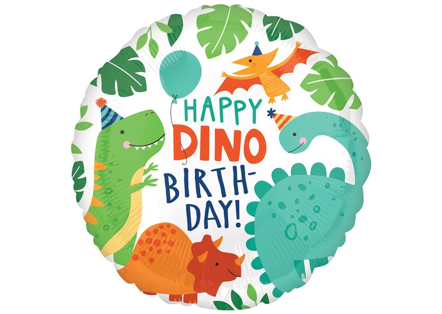 Sempertex-Folie-Betallic-Anagram-Flexmetal-Balloons-Shape-Dino Birthday