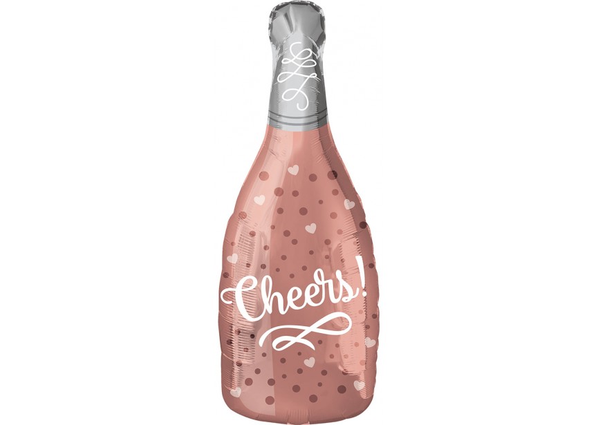 Sempertex-Folie-Betallic-Anagram-Flexmetal-Balloons-Shape-Cheers Rose Champagne