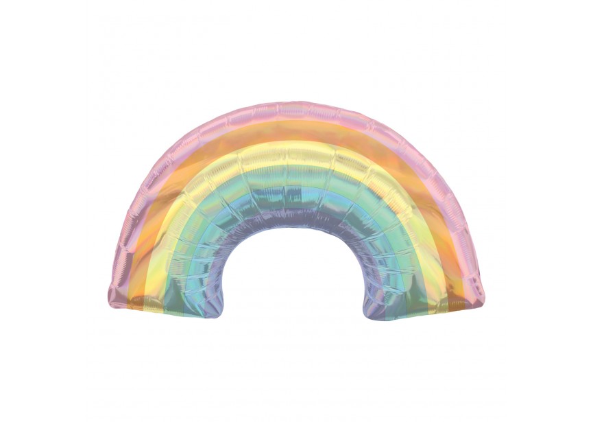 Sempertex-Folie-Betallic-Anagram-Flexmetal-Balloons-Shape-Pastel Rainbow Holographic