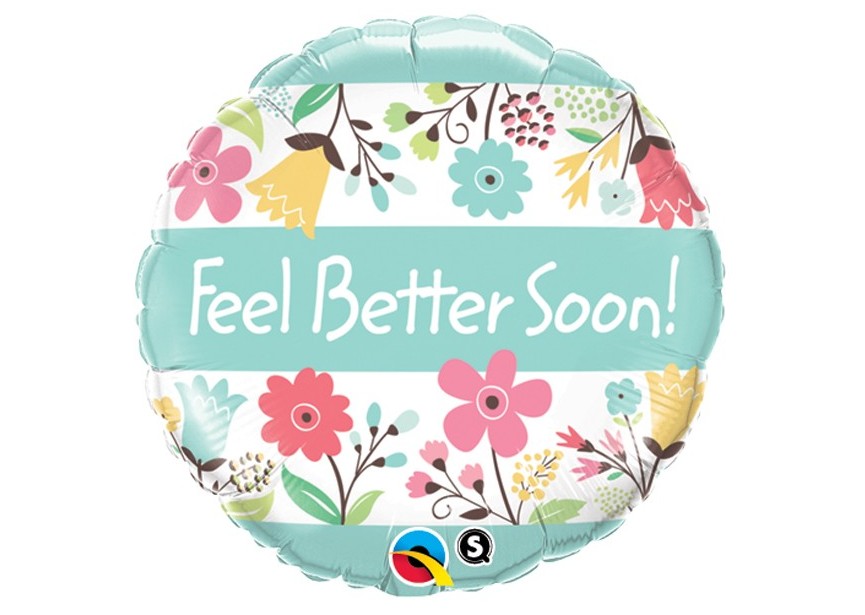 Sempertex-Folie-Betallic-Anagram-Flexmetal-Balloons-Feel Better Soon- Pastel Flowers