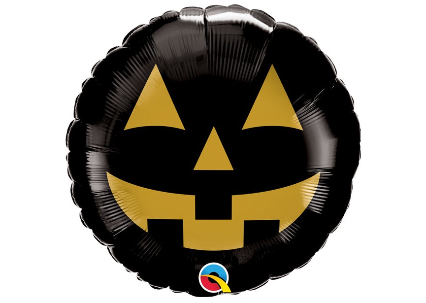 Sempertex-Folie-Betallic-Anagram-Flexmetal-Balloons-Shape-Flexmetal-Shape-Halloween- pumpkin black and gold