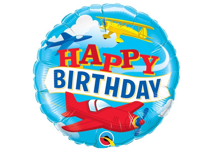 Sempertex-Folie-Betallic-Anagram-Flexmetal-Balloons-Shape-happy Birthday Airplanes
