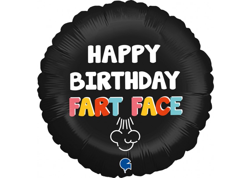 Sempertex-Folie-Betallic-Anagram-Flexmetal-Balloons-Shape-happy Birthday Fart Face