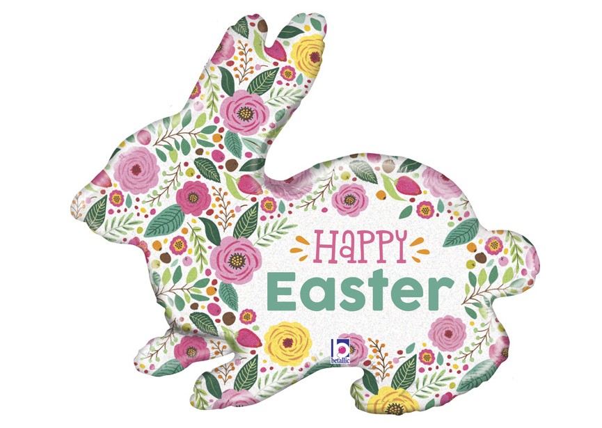 Sempertex-Folie-Betallic-Anagram-Flexmetal-Balloons-Shape-Flexmetal-Shape-Easte-Spring Flower Bunny