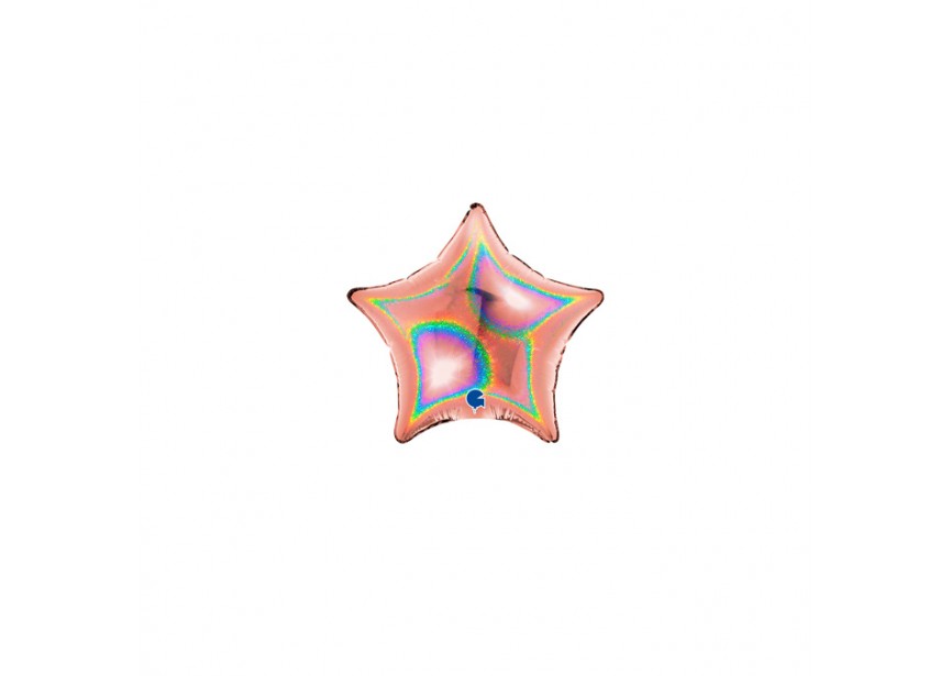 Sempertex-Folie-Betallic-Anagram-Flexmetal-Balloons-Shape-Star-Holographic Rose gold-4