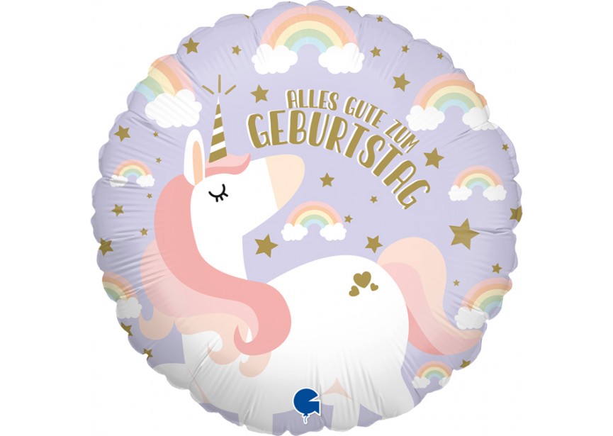 Sempertex-Folie-Betallic-Anagram-Flexmetal-Balloons-Shape-Geburtsdag unicorn