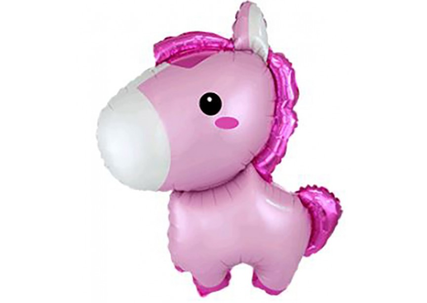 Sempertex-Folie-Betallic-Anagram-Flexmetal-Balloons-Shape-Baby Horse Pink