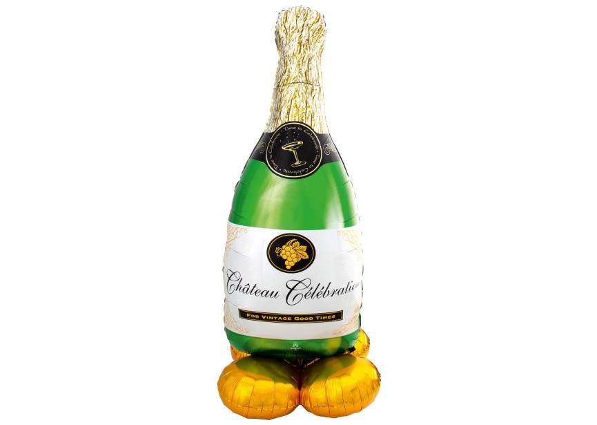 Sempertex-Folie-Betallic-Anagram-Flexmetal-Balloons-Shape-Airloonz-champagne bottle