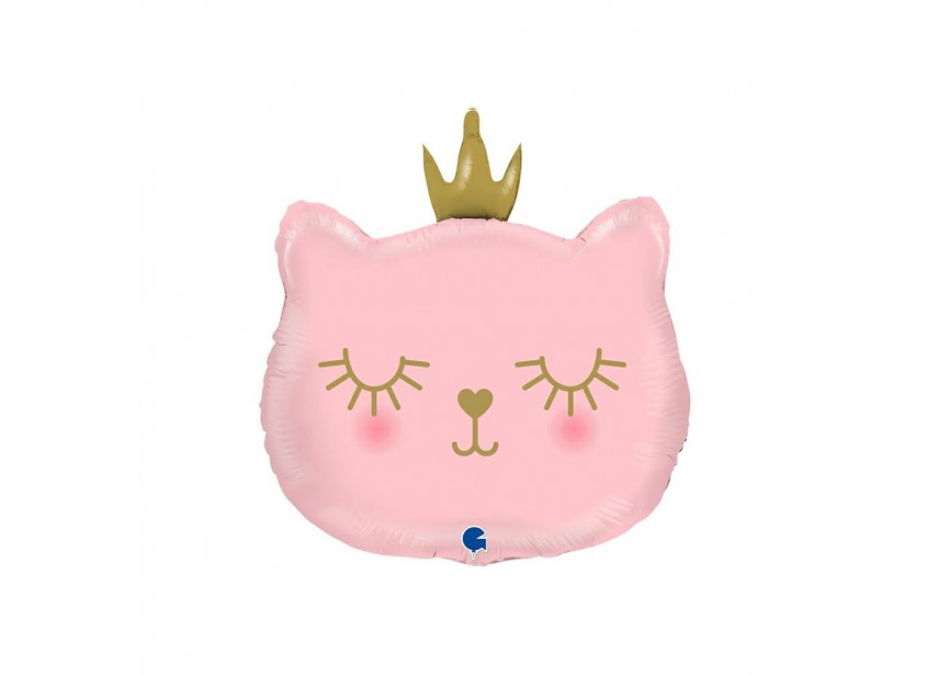 Sempertex-Folie-Betallic-Anagram-Flexmetal-Balloons-Shape-Pink Cat Princess-