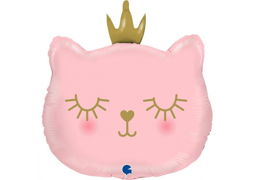 Sempertex-Folie-Betallic-Anagram-Flexmetal-Balloons-Shape-Pink Cat Princess