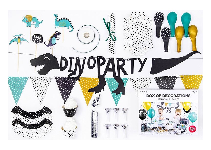 Blowfish-Folie-Betallic-Anagram-Flexmetal-Balloons-Shape-Partydeco-Party-Banner-Dino Set-