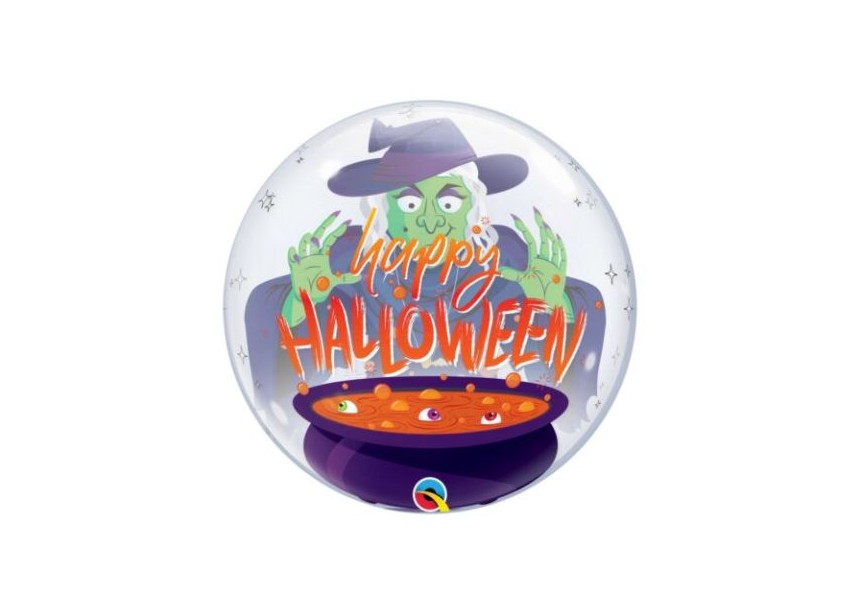 Sempertex-Folie-Betallic-Anagram-Flexmetal-Balloons-Shape-Bubbles-happy Halloween witch