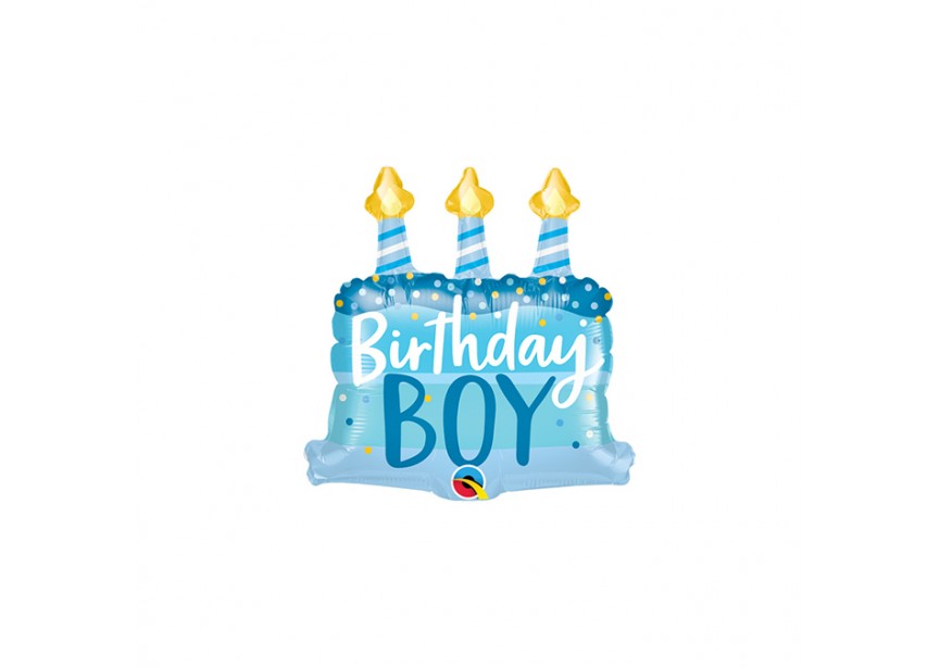 Sempertex-Folie-Betallic-Anagram-Flexmetal-Balloons-Shape-Birthday Boy-Cake-Mini 1