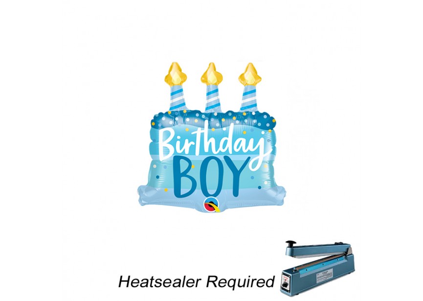 Sempertex-Folie-Betallic-Anagram-Flexmetal-Balloons-Shape-Birthday Boy-Cake-Mini