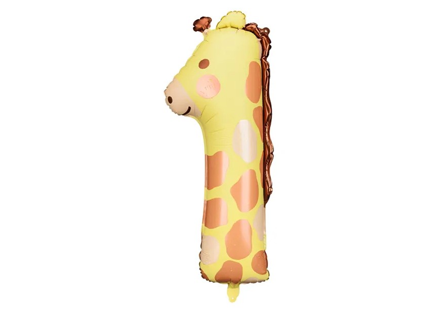 Sempertex-Folie-Betallic-Anagram-Flexmetal-Balloons-Shape-Number 1-Giraffe