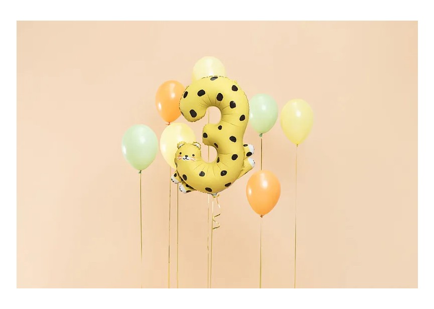 Sempertex-Folie-Betallic-Anagram-Flexmetal-Balloons-Shape-Number 3-Cheetah 1
