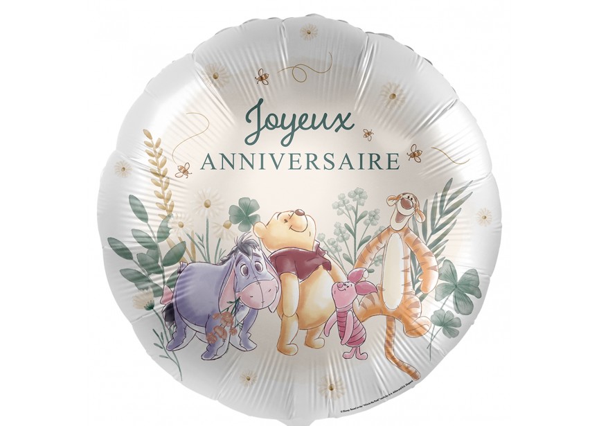 Sempertex-Folie-Betallic-Anagram-Flexmetal-Balloons-Shape-Joyeux Anniversaire-Winnie the Pooh
