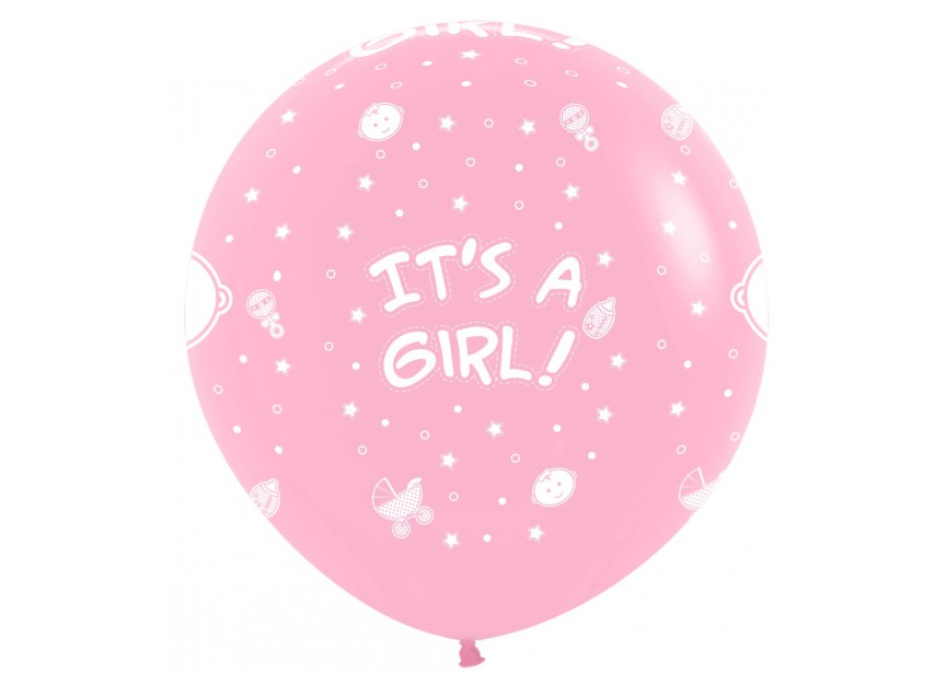 Its a Girl - Roze Bubblegum - 1Stuk - 91cm
