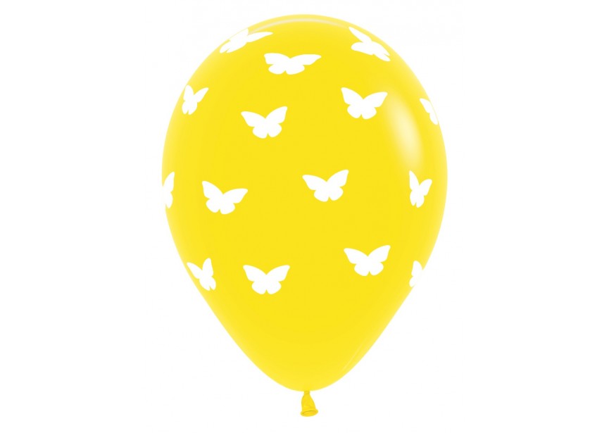 SempertexEurope-Butterflies-Yellow-020-12inch-R12BUTTF-LatexBalloon