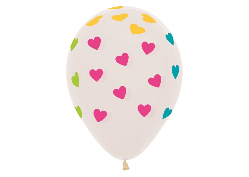 SempertexEurope-ClassicHearts-NeonHearts-CrystalClear-390-12inch-R12CLASSIC390-LatexBalloon