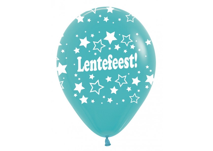 SempertexEurope-Lentefeest-Stars-CaribbeanBlue-038-12inch-R12LENTE038-LatexBalloon