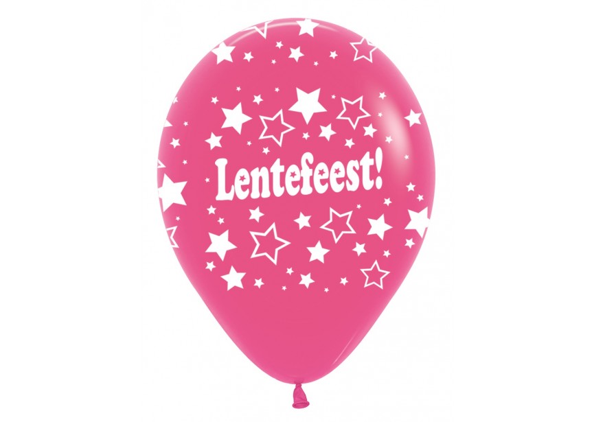 SempertexEurope-Lentefeest-Stars-Fuchsia-012-12inch-R12LENTE012-LatexBalloon