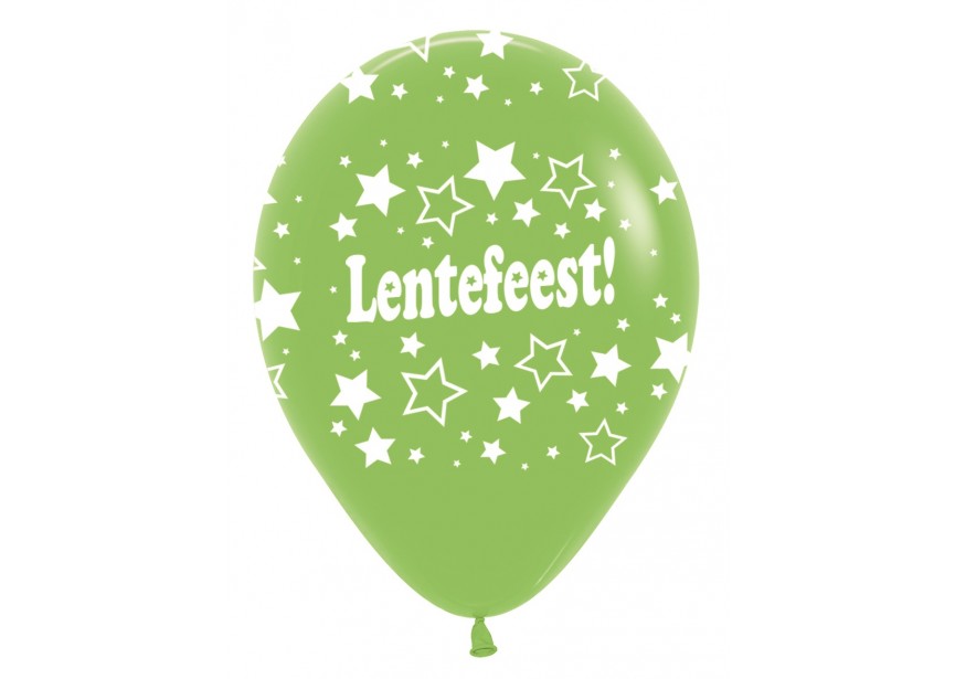 SempertexEurope-Lentefeest-Stars-LimeGreen-031-12inch-R12LENTE031-LatexBalloon