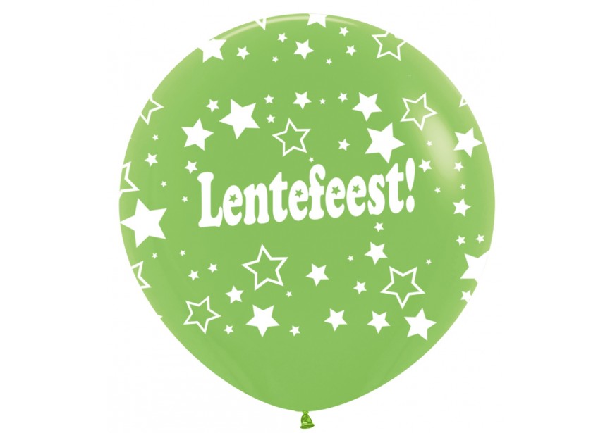 SempertexEurope-Lentefeest-Stars-LimeGreen-031-36inch-R36LENTE031-LatexBalloon