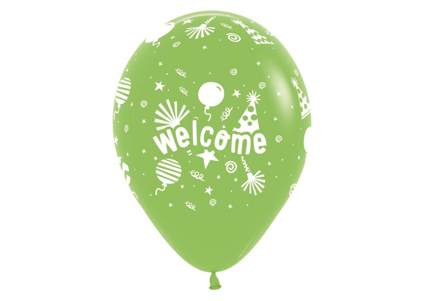 SempertexEurope-Welcome-LimeGreen-031-12inch-R12WELCOME-LatexBalloon