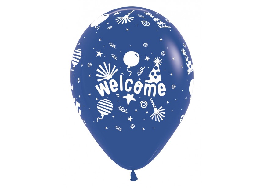 SempertexEurope-Welcome-RoyalBlue-041-12inch-R12WELCOME-LatexBalloon