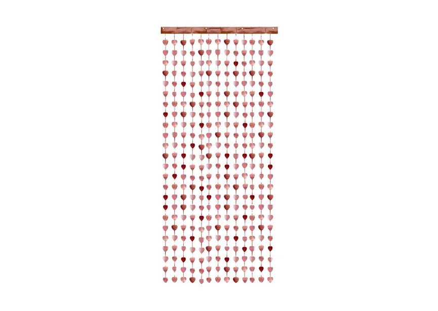 GNT5-019_Party Curtain Backdrop-Hearts Rose Gold