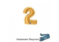 Sempertex-Folie-Betallic-Anagram-Flexmetal-Balloons-Shape-Gold-Number 2-