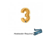 Sempertex-Folie-Betallic-Anagram-Flexmetal-Balloons-Shape-Gold-Number 3-