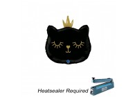 Sempertex-Folie-Betallic-Anagram-Flexmetal-Balloons-Shape-Black Cat Princess-