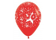 SempertexEurope-Number30-Red-015-12inch-R1230-LatexBalloon