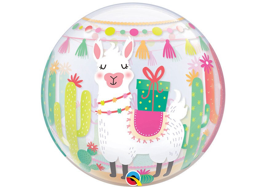 Sempertex-Folie-Betallic-Anagram-Flexmetal-Balloons-Shape-Bubbles-Happy Birthday Lama