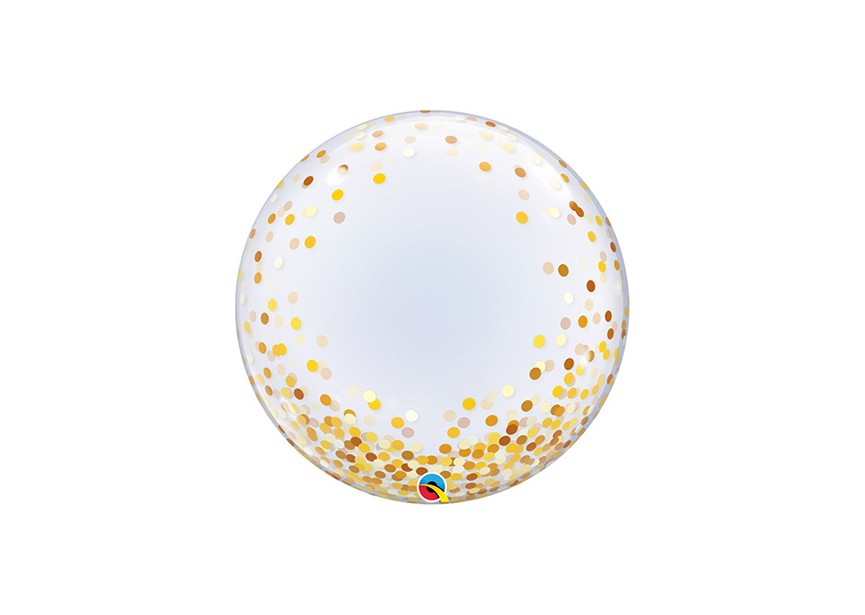 Sempertex-Folie-Betallic-Anagram-Flexmetal-Balloons-Shape-Deco Bubbles-Gold Confetti