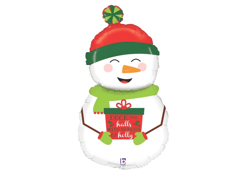 Sempertex-Folie-Betallic-Anagram-Flexmetal-Balloons-Shape-Flexmetal-Shape-Christmas-Holiday Snowman