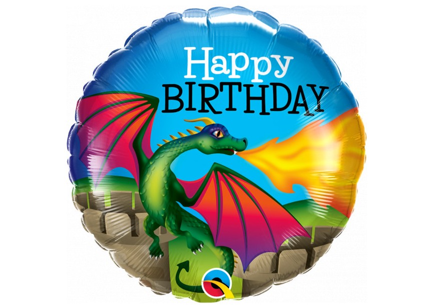 Sempertex-Folie-Betallic-Anagram-Flexmetal-Balloons-Shape-Happy Birthday Dragon