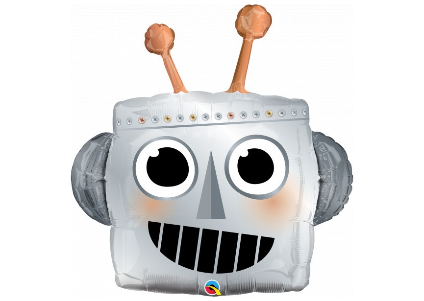 Sempertex-Folie-Betallic-Anagram-Flexmetal-Balloons-Shape-Robot Head
