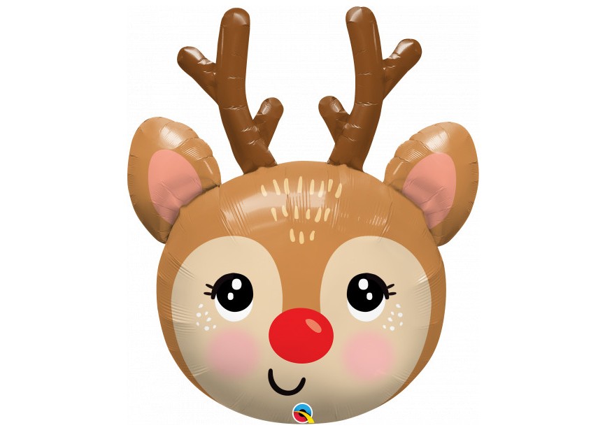 Sempertex-Folie-Betallic-Anagram-Flexmetal-Balloons-Shape-Flexmetal-Shape- red nosed reindeer