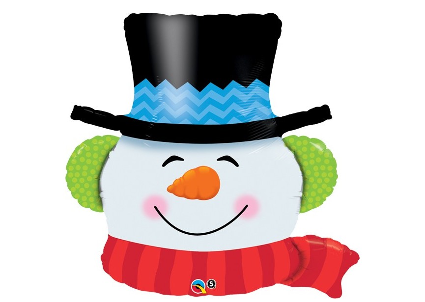 Sempertex-Folie-Betallic-Anagram-Flexmetal-Balloons-Shape-Flexmetal-Shape- smiling snowman