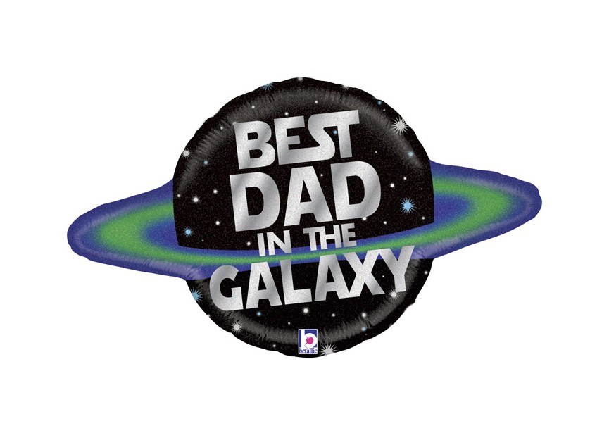 Sempertex-Folie-Betallic-Anagram-Flexmetal-Balloons-Shape-Best dad in the galaxy